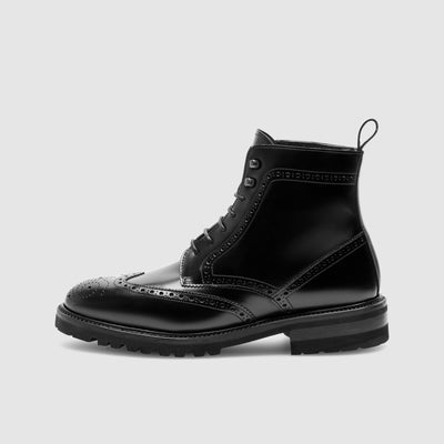 Schwarze Reiterstiefel aus Leder