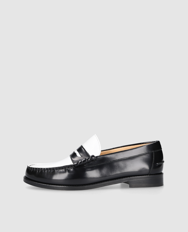 Penny Loafer - Schwarz/Weiß
