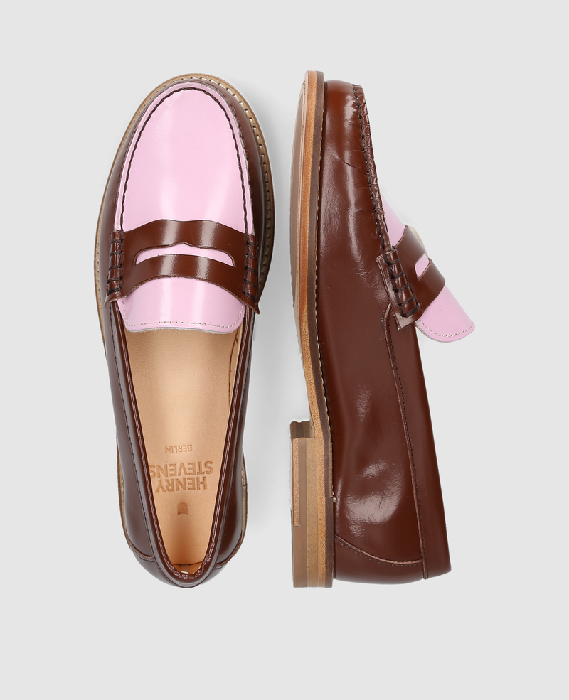 Penny Loafer - Braun/Rosa