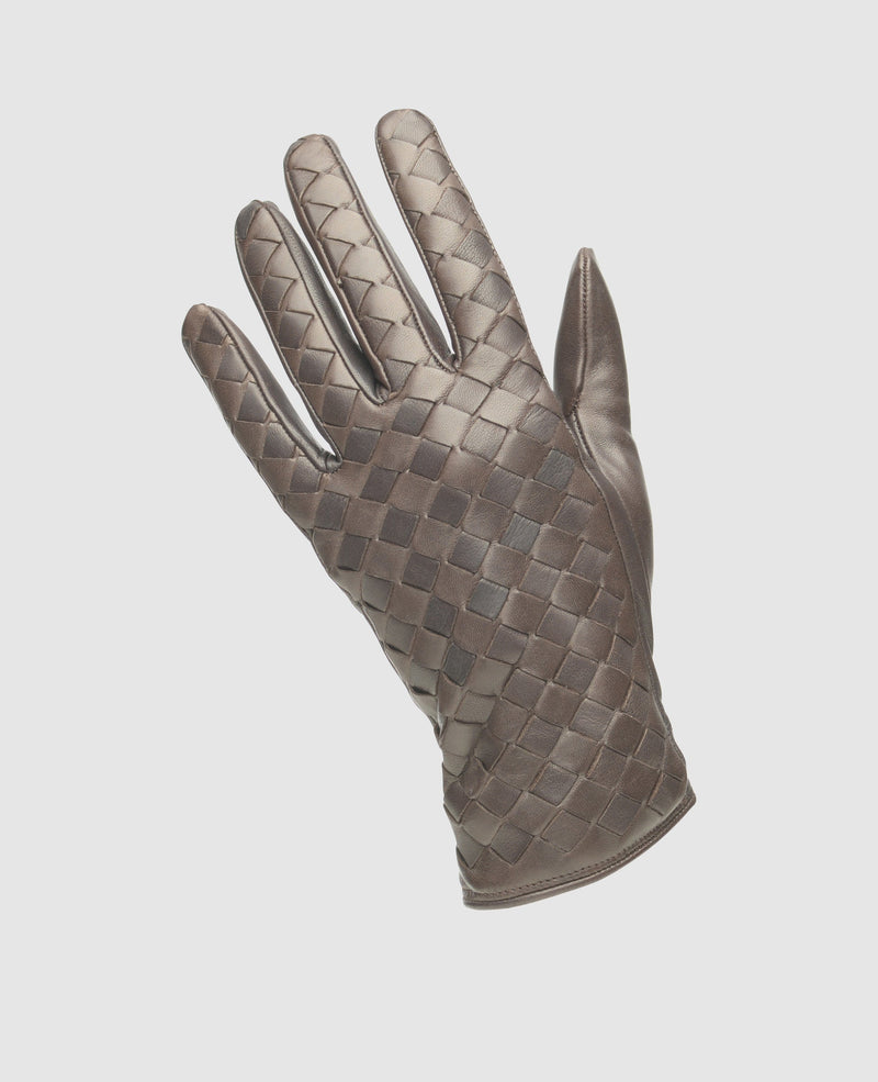 Handschuhe mit Steppung - Dunkelbraun