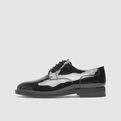 Herren-Lederschuhe in Lack-Optik