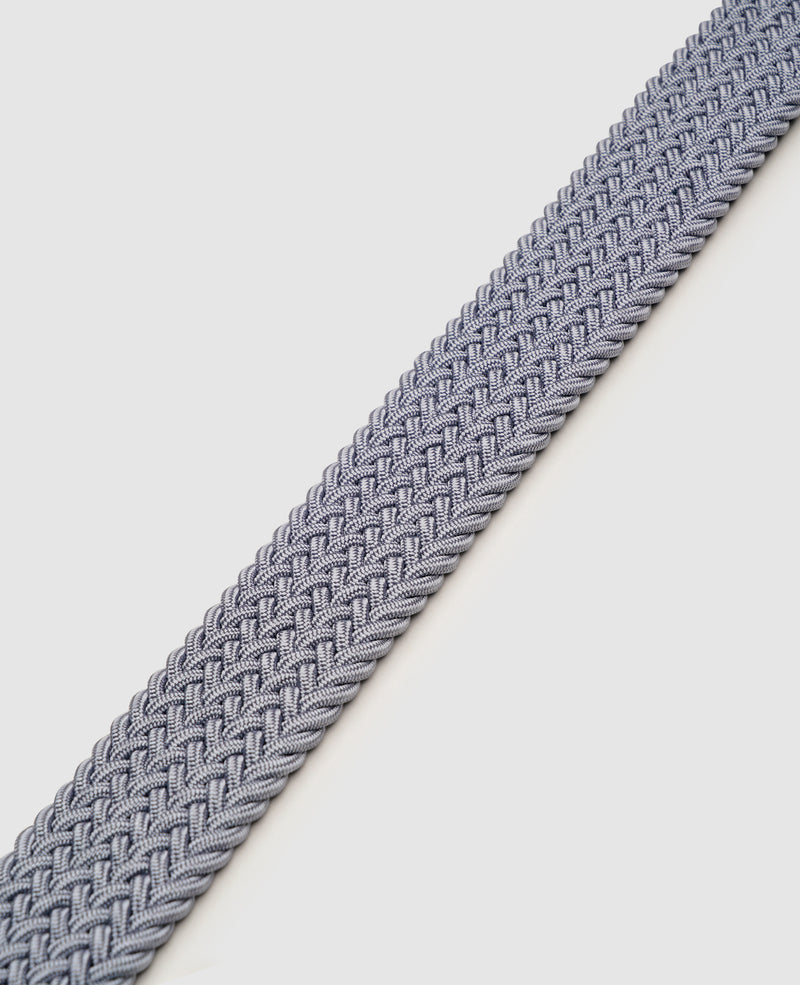 Elastischer Flechtgürtel - Hellgrau