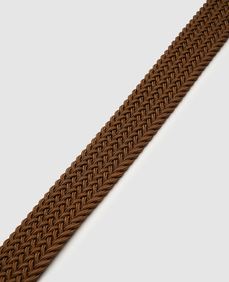 Elastischer Flechtgürtel - Braun