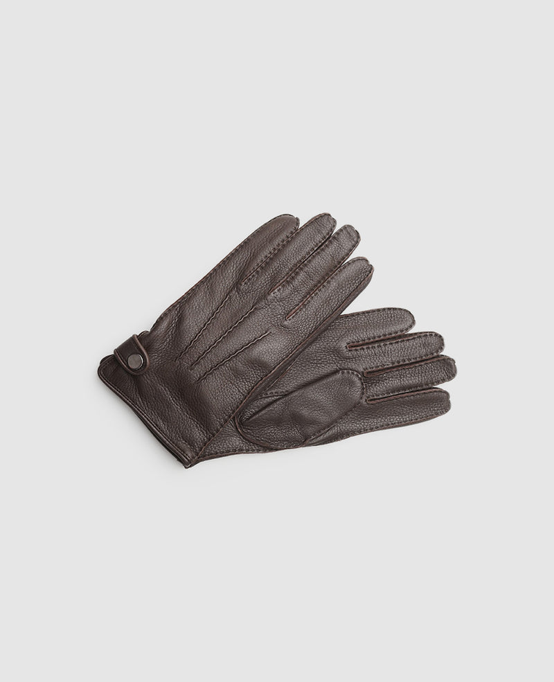 Hirschleder Handschuhe - Dunkelbraun